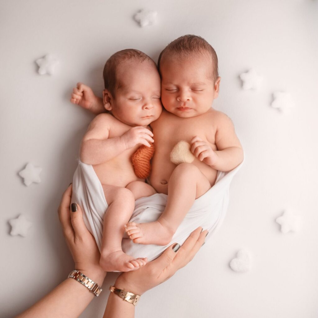 Newborn twins photoshoot